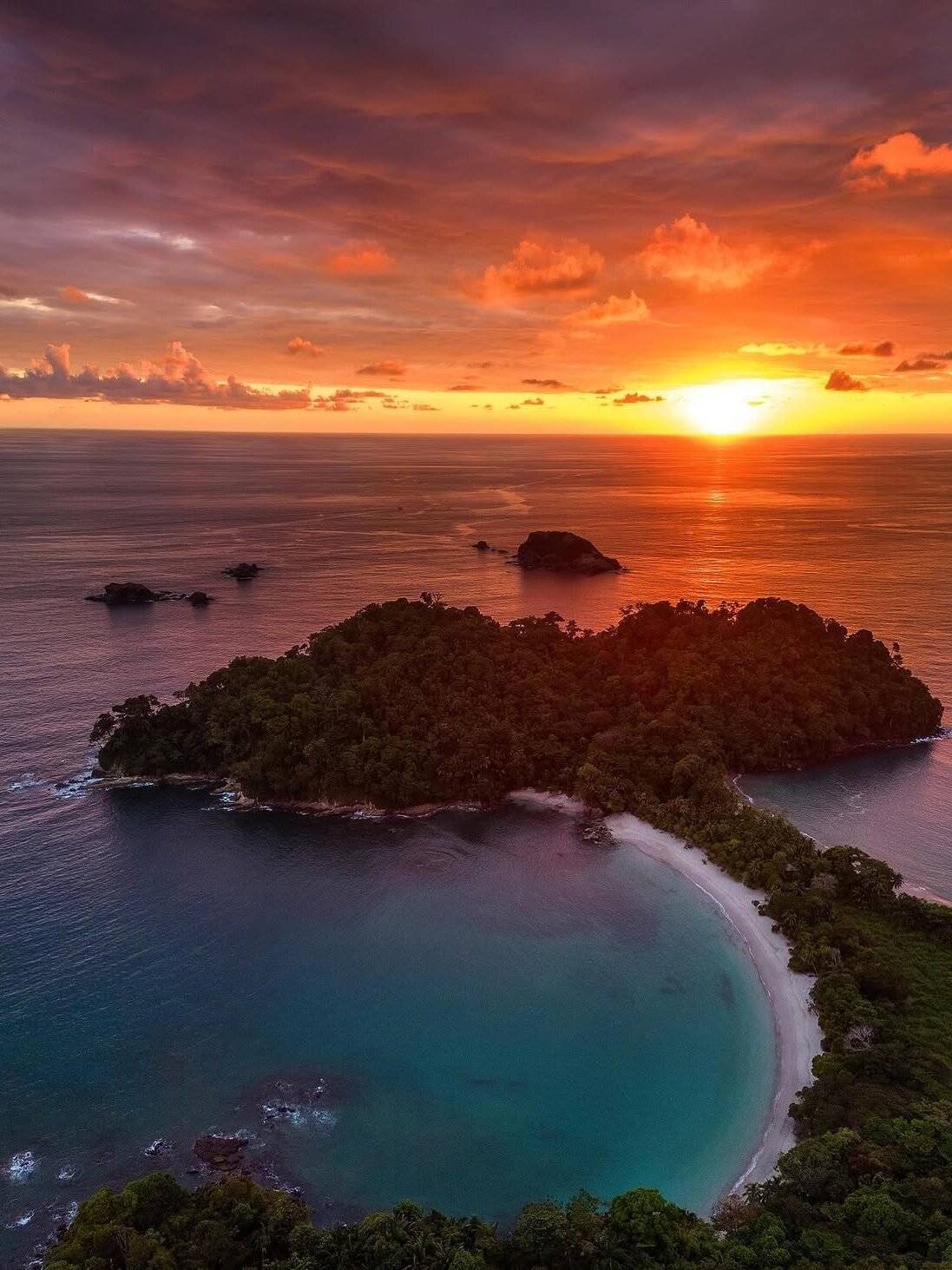 Manuel Antonio Wildlife Escape one of the most unreal sights i’ve ever seen… an unbelievable sunset to start off 2024 in manuel
