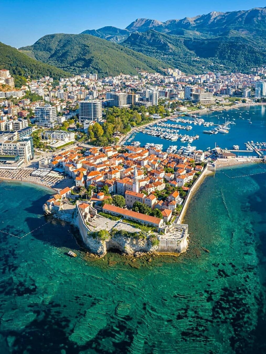the old town of budva is looking stunning from all angles 🤩📸photo by @guksergey🔸use #wtdmon